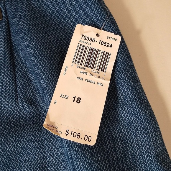 Pendleton Skirt Womens 18 Blue Wool Lined Made in USA Office Preppy Classic - Picture 6 of 10